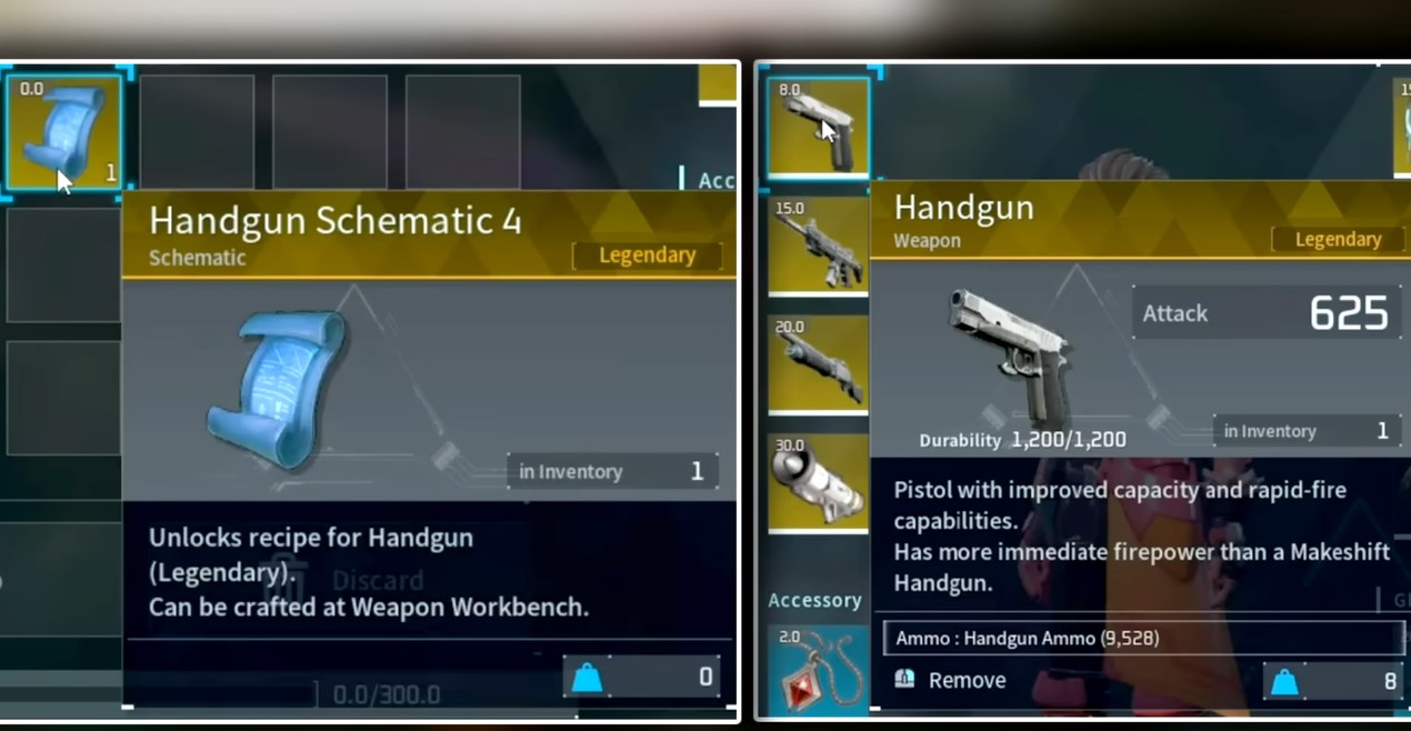 Palworld Legendary Handgun Schematics