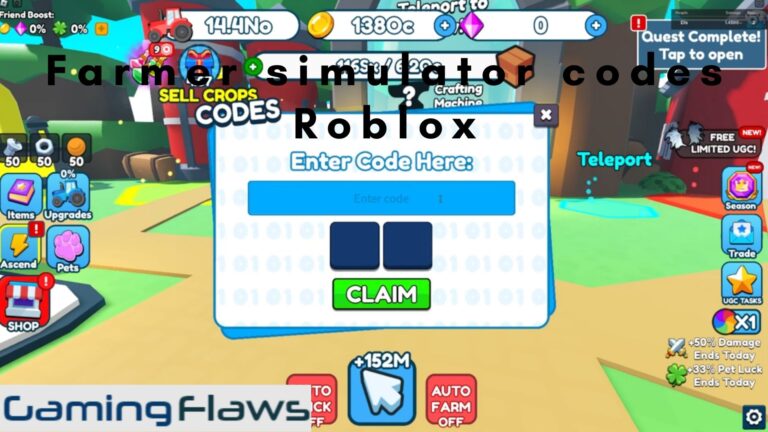 Farmer Simulator Codes Roblox: Why Is My Farmer Code Not Working