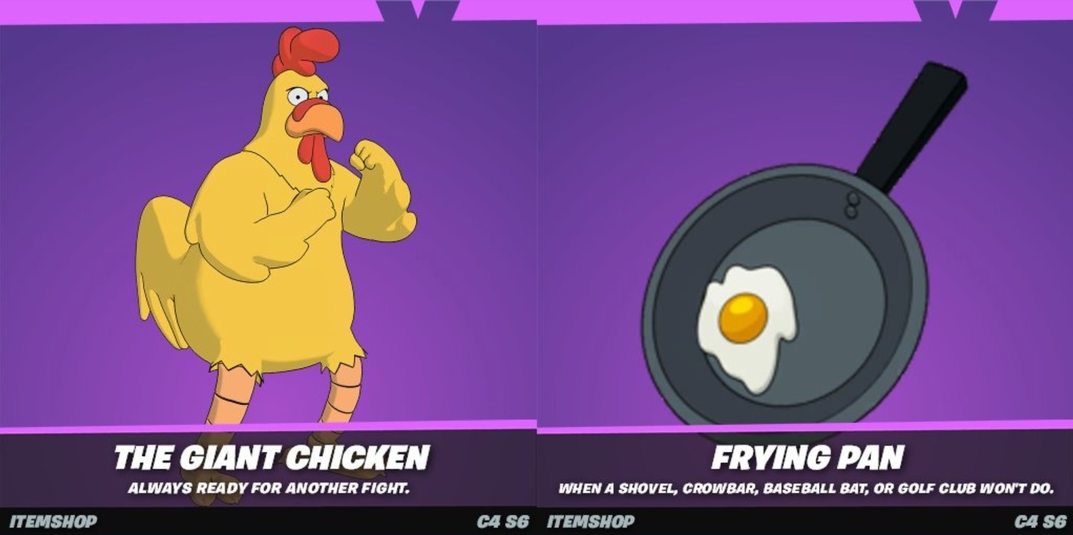 Giant Chicken Outfit and Frying Pan Back Bling