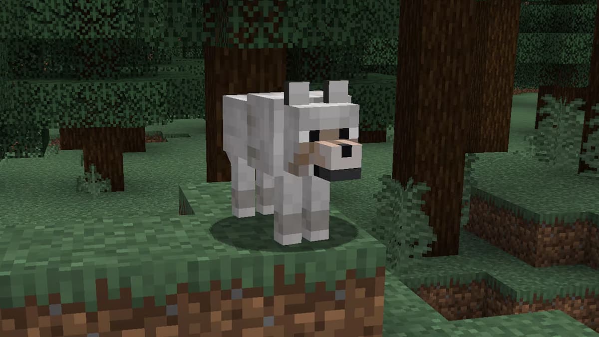 Pale Wolf In Minecraft